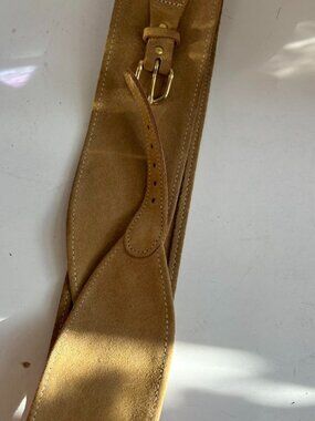 J CREW | Women's Tan Suede Gold Buckle Belt (size Small)